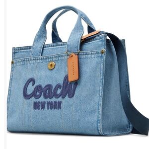 Coach Denim Cargo Tote